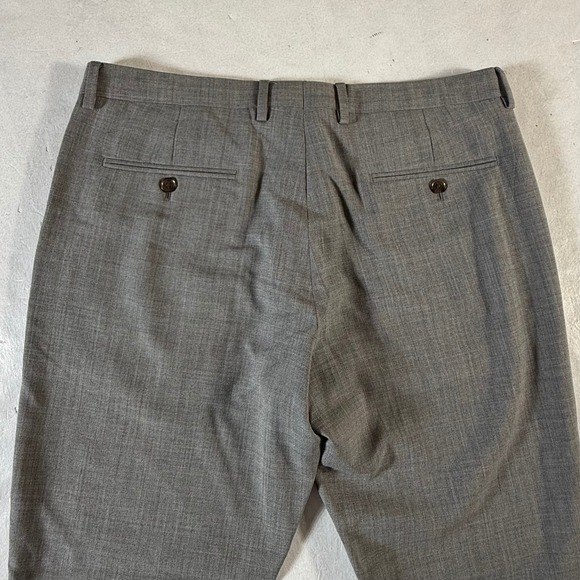 J Crew Voyage Thompson Wool Dress Pants Men's 34x26 (Actual) Gray Flat Front - Picture 2 of 10